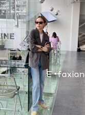 秋季新款韩版小风衣，女装风衣，E.FAXIAN伊发现