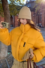 2025新款韩系羽绒服女短款小个子立领面包服加厚羽绒服外套，女装羽绒服，诺蝶