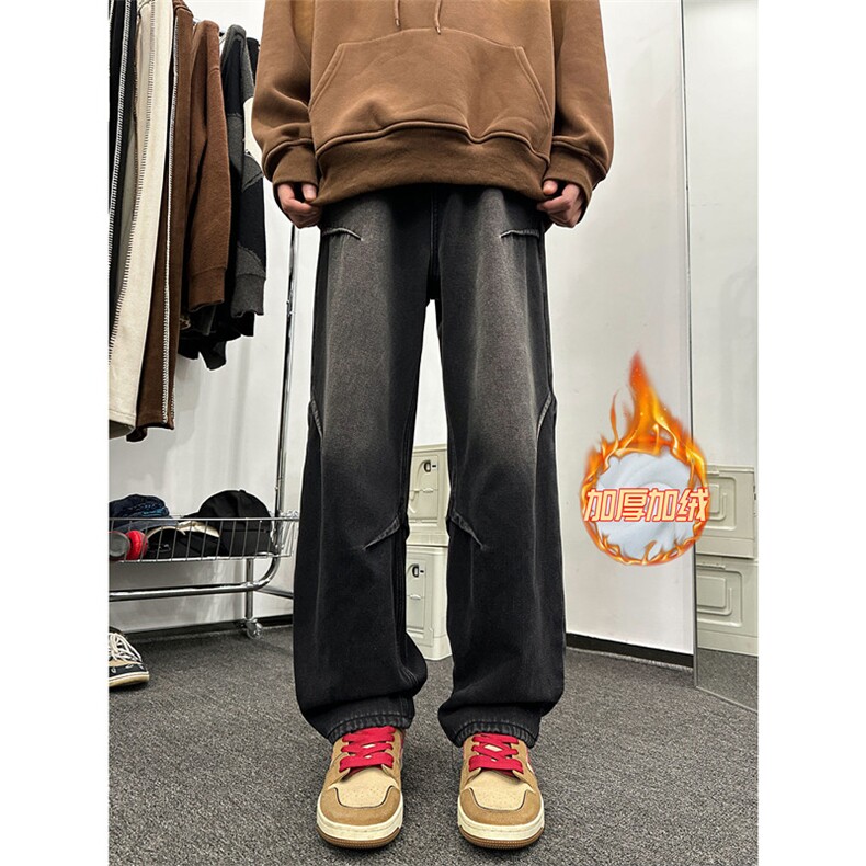 XZ616冬季复古设计感牛仔裤加绒加厚休闲长裤TY969JRP75控88,男装牛仔裤,星座512A（原616）