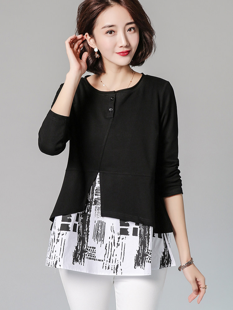 圆领套头长袖时尚舒适卫衣/绒衫2021年春季简约气质，女装卫衣/绒衫，深水步