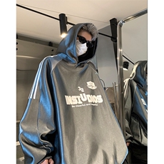 条纹亮面卫衣男美式高街重磅外套春秋连帽衫XZ514-2-24223-P78，女装短外套，星座514-2(原B239)