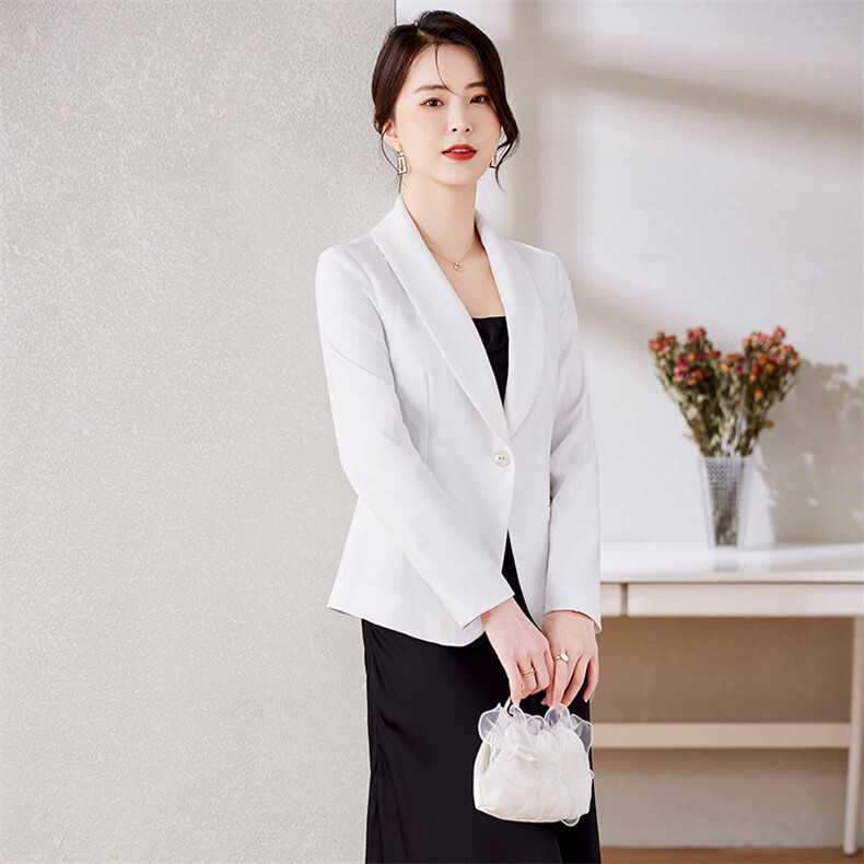 2025春秋新款小香风西装外套女短款修身收腰气质短外套,女装西装,婵米儿