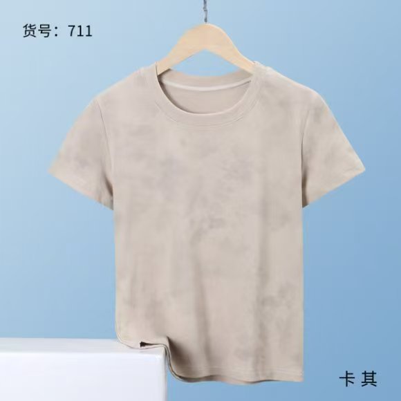 711螺纹棉面料T恤,女装T恤,大洋妞羊绒二店