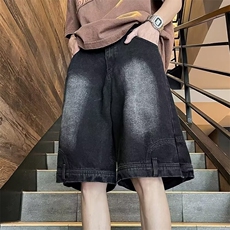 2024美式牛仔裤男款直筒短裤潮ND07P40，男装牛仔裤，星座1116-2
