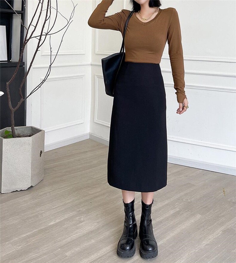 高品质净色半身裙包裙，女装半身裙，Balance Studio