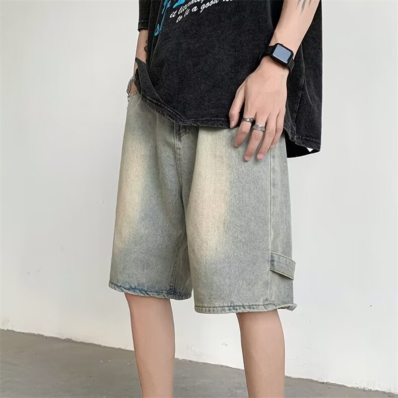 青春流行ins男原宿美式vibe裤子直筒水洗牛仔裤潮N5504P36,男装牛仔裤,星座1116-2