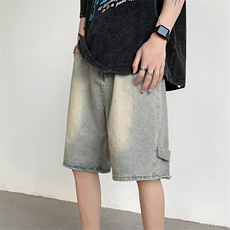 青春流行ins男原宿美式vibe裤子直筒水洗牛仔裤潮N5504P36，男装牛仔裤，星座1116-2