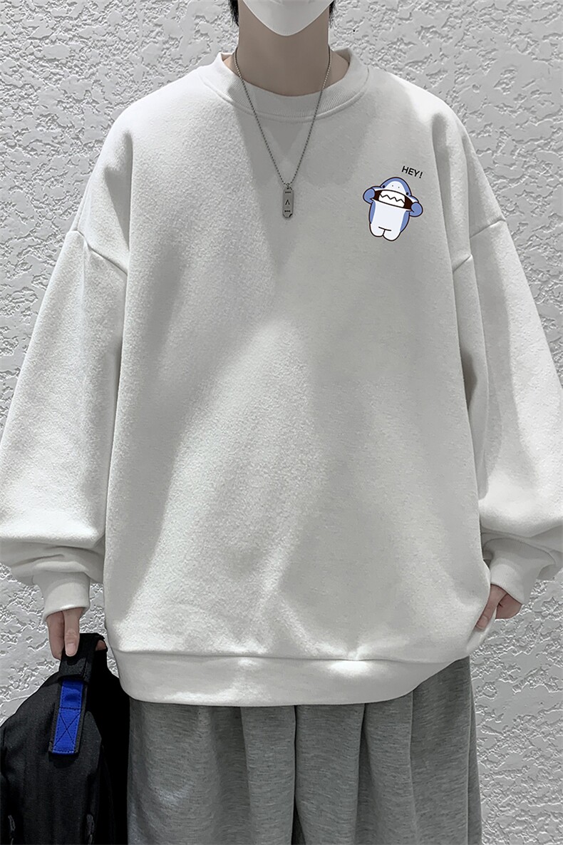 圆领卫衣男大码加厚加绒长袖t恤男S6167-P28加绒款-P33,男装卫衣,电商A040