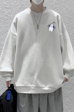 圆领卫衣男大码加厚加绒长袖t恤男S6167-P28加绒款-P33，男装卫衣，电商A040
