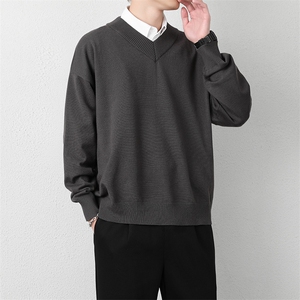 1506A/GM030/P50套头大码纯色男士V领打底针织1图片