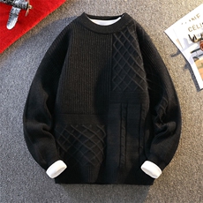 2024【新品】秋冬圆领毛衣男士针织打底衫潮流百搭-M5085-P50，男装针织衫/毛衣，星座1105