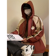 冬装新款港风羽绒冲锋衣轻薄型工装羽绒服男女8168-P195控价268，男装羽绒服，电商A441-1