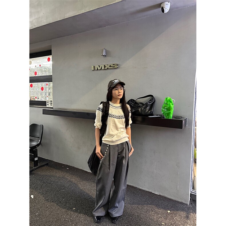 重磅秋冬装北极绒套头毛衣美式复古休闲慵懒风提花工艺针织衫外套,男装针织衫/毛衣,电商A486