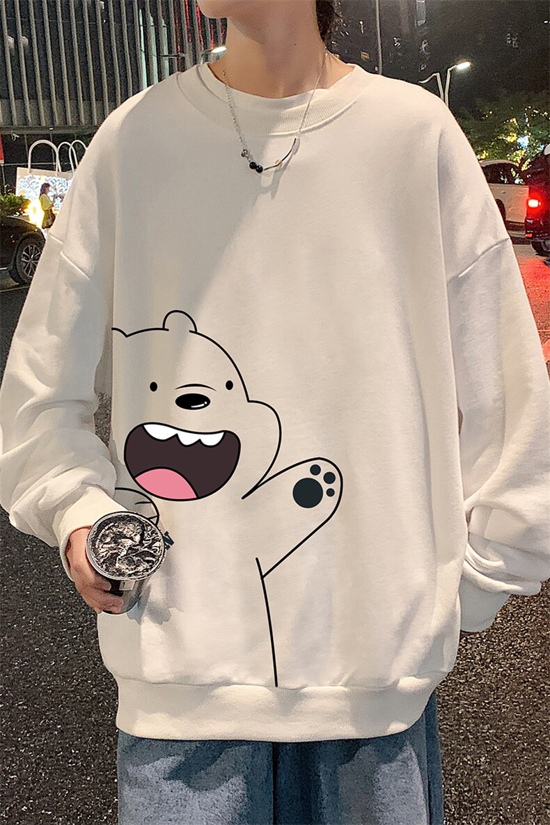 S6131-P28加绒款-P33秋季圆领卫衣男大码韩版宽松长袖外套,男装卫衣,电商A040
