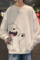 S6131-P28加绒款-P33秋季圆领卫衣男大码韩版宽松长袖外套，男装卫衣，电商A040