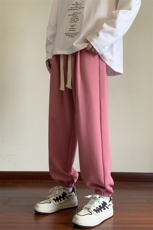 KP761P45港风休闲裤男港风宽松直筒拖地裤束脚裤卫裤，男装休闲裤，星座1204-3