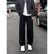 1506A/GJ790/P63廓形西裤黑色休闲裤男女直筒微喇裤子，男装西裤，星座1506A