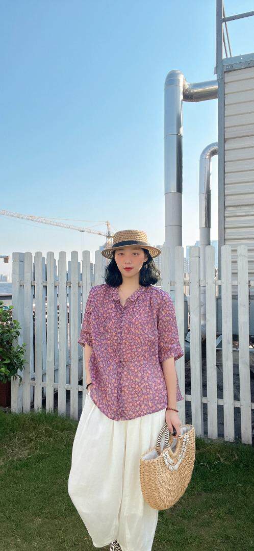 纯苎连衣裙小衫裤子裙子衬衣 时尚风 风淑女风休闲风，女装连衣裙，川哲