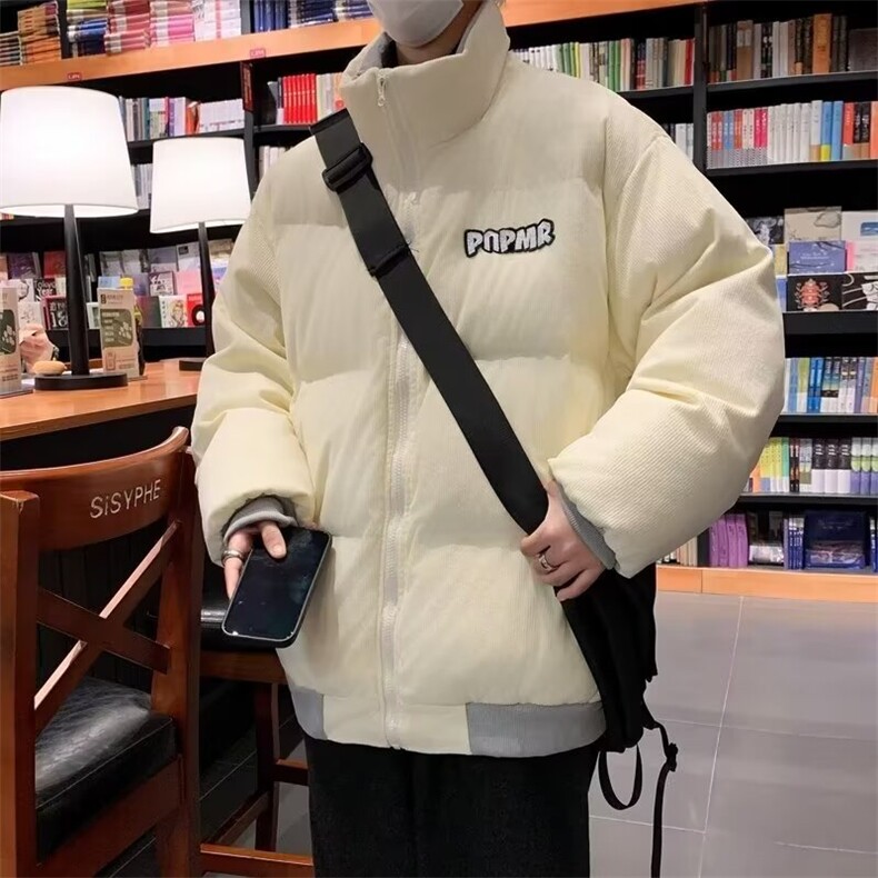 美式灯芯绒棉袄男冬季加厚棉服复古宽松立领棉衣外套,男装棉衣,星座410-6（原星座1304-1）