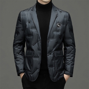 男士冬季加厚保暖外套2023年新款中青年男装可脱卸休闲帽羽绒服图片