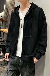 2021新款休闲男士连帽卫衣潮牌秋季青少年帅气潮流开衫DF50T图片