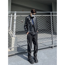 B221美式ins高街暗黑小众拉链情侣休闲冲锋裤LK23030-P65控88，男装休闲裤，电商B221