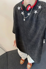 得物直播品质240重磅水洗xz605-dsx208特批30控49，男装T恤，星座605(原A050)