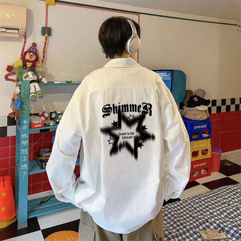 ！港风衬衫男短袖衬衣男上衣男秋季寸衫男大码CSX485-P35图片