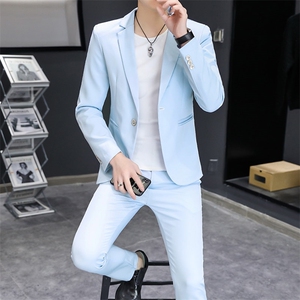 T832-P120 秋装时尚男士纯色西服两件套装职业装西服图片