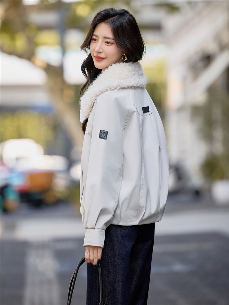 2025冬装新款休闲加绒棉衣外套,女装棉衣/棉服,依路服饰