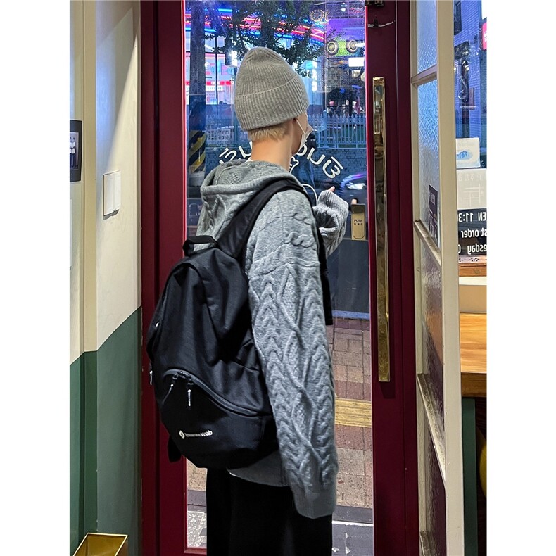 简约圆环扣拉链韩系粗麻花毛衣纹理加厚宽松保暖针织衫外套,男装针织衫/毛衣,星座506A