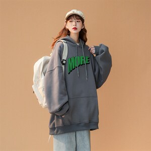 中性风 2024秋季新款港风潮牌上衣印花简约情侣卫衣 W296 p35控58图片