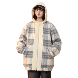 冬季新款小香风毛呢加棉保暖外套棉衣棉服225-2-20909-P135控158图片