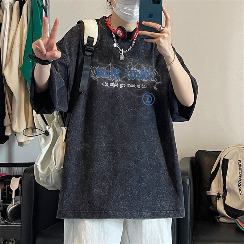 得物直播品质240重磅水洗xz605-dsx260特批30控49,男装T恤,星座605(原A050)