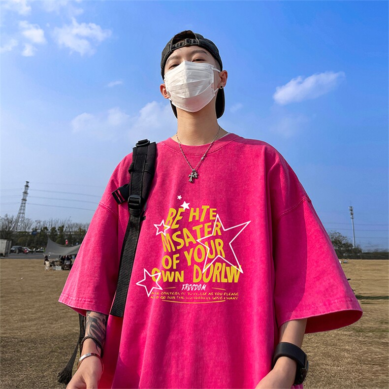 量大优 可供抖音视频 支持得物品质配合二开 美式水洗短袖t恤SX86图片