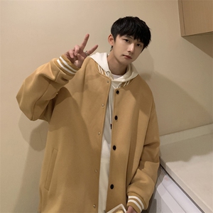 440克开衫纯色卫衣排扣棒球服得物秋冬潮男棉套头外套DYW001-P90图片