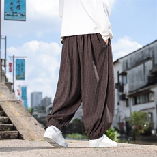 2025秋冬风灯芯绒复古灯笼裤宽松束脚超大码M-9XL2538-P65，男装休闲裤，电商A057B