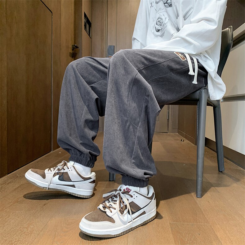 秋季男士灯芯绒运动裤男士宽松束脚休闲裤CK2329P32,女装休闲裤,星座1107
