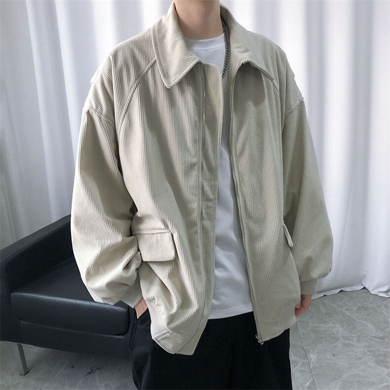 现货主推高品质灯芯绒夹克外套男潮宽松休闲大码A351-JK013-P90,男装夹克,电商A351