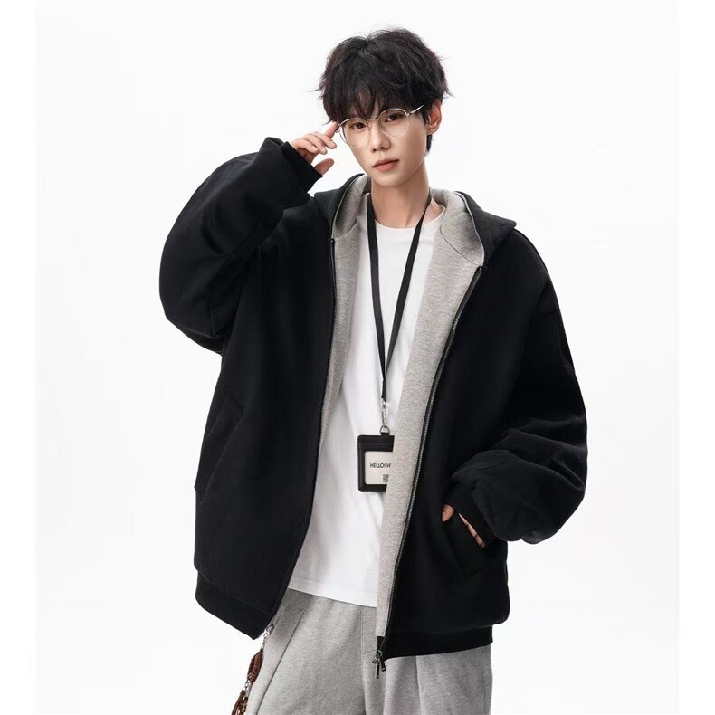【004】连帽休闲男装春秋款高品质卫衣外套A079-G1632-P41，女装短外套，电商A079
