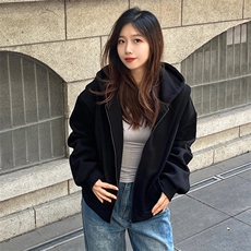 抖音得物高品质二开25秋冬美式重磅宽松结构设计连帽卫衣外套W78，男装卫衣，电商A486-1