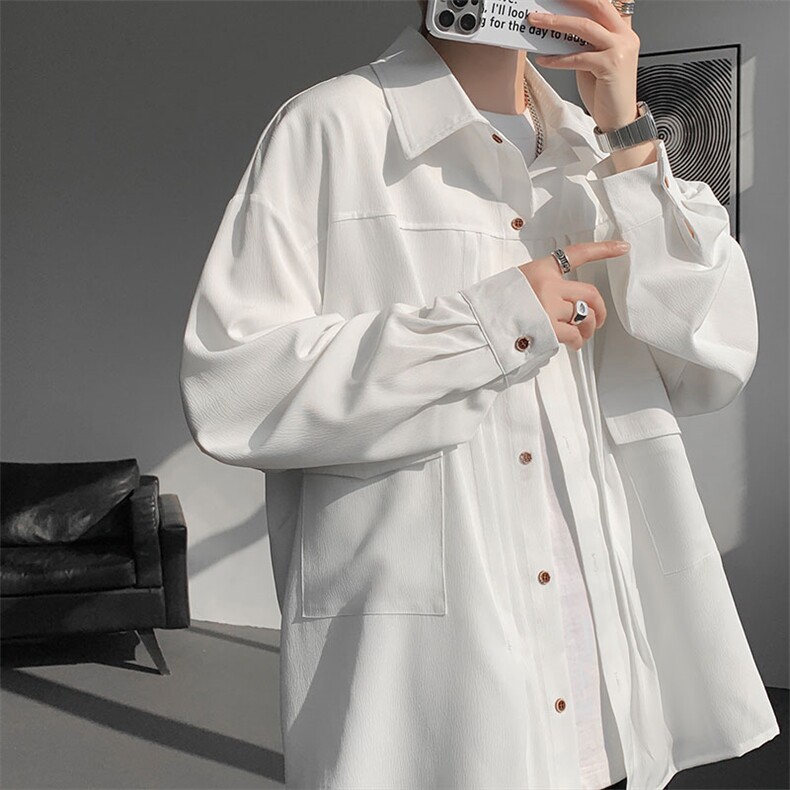 现货CS1123特P32控68高品质男士衬衫长袖宽松百搭大码衬衣,男装衬衫,电商A059