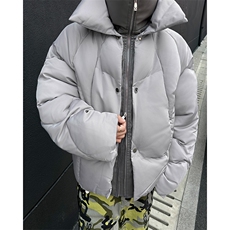 手充棉港风潮牌宽松百搭立领假两件保暖棉服XZ212-1-QMY092-P155，男装棉衣，星座212-1