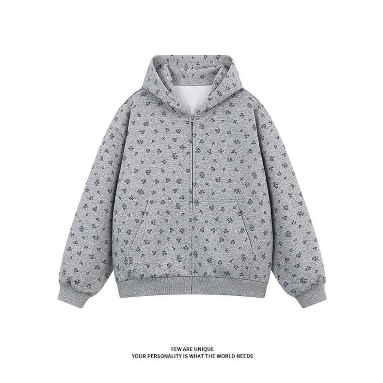 秋季新款满印花卫衣5Q1101-TP5588美式碎花连帽卫衣帽衫潮牌,男装卫衣,电商A102