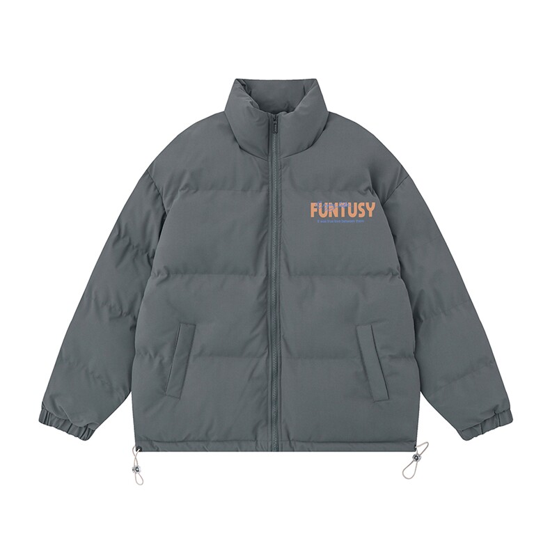 白底23新款冬季时尚百搭宽松字母印花棉服外套MY62055P90控118,男装棉衣,电商A268-1