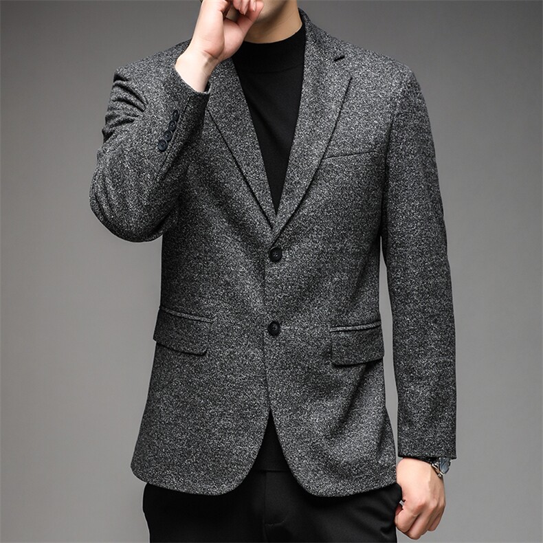 NJ1083钱塘2020-2中年男士秋装新款商务休闲简约西服外套P145图片