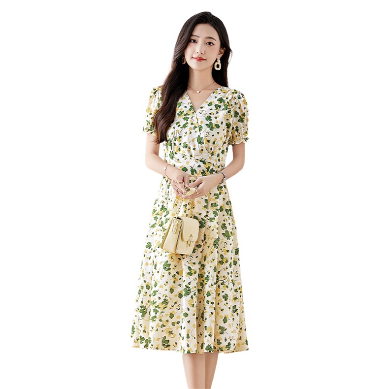 雪纺连衣裙夏季2024新款衣服大码女装超好看高端精致气质连身裙子,女装连衣裙,罗得堡