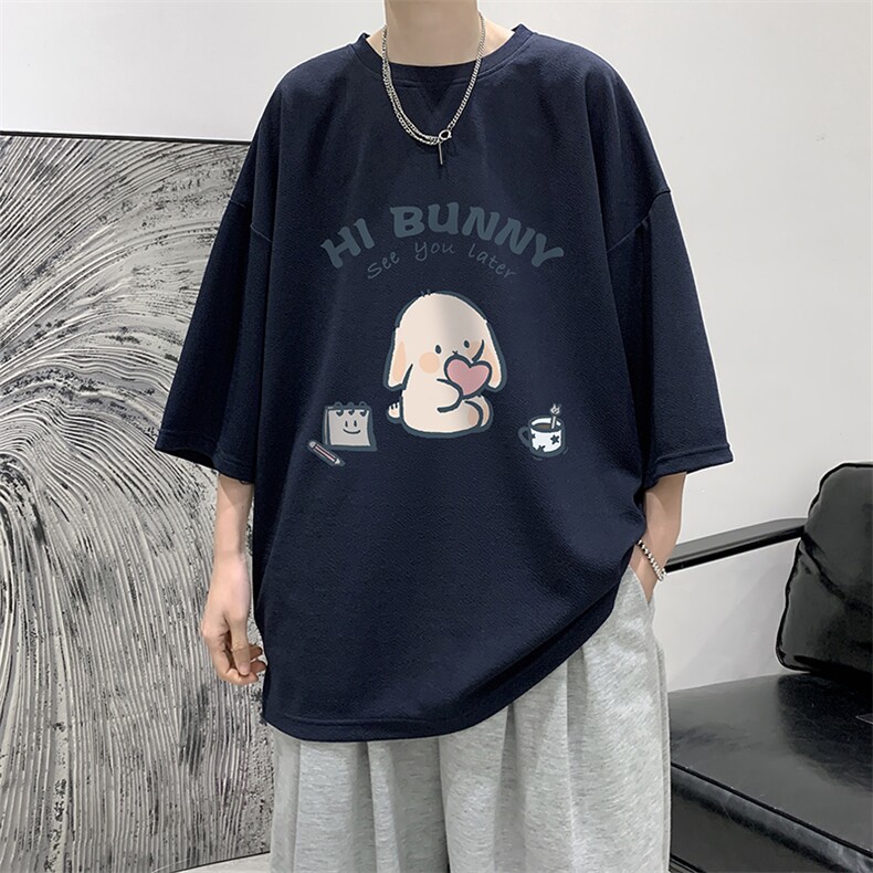 春夏季七分袖t恤男大码五分袖男短袖中袖Q11314-P30,男装T恤,电商A040