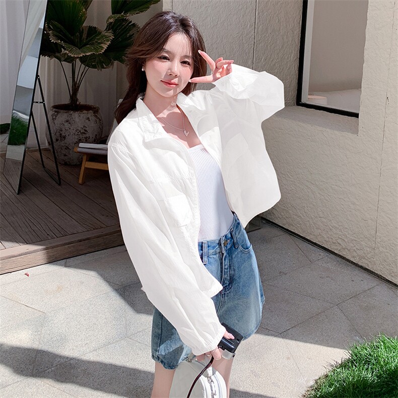 甜美风粉色减龄薄款防晒衣外套女夏季2025新款超好看韩系短款夹克,女装防晒衣,2C306