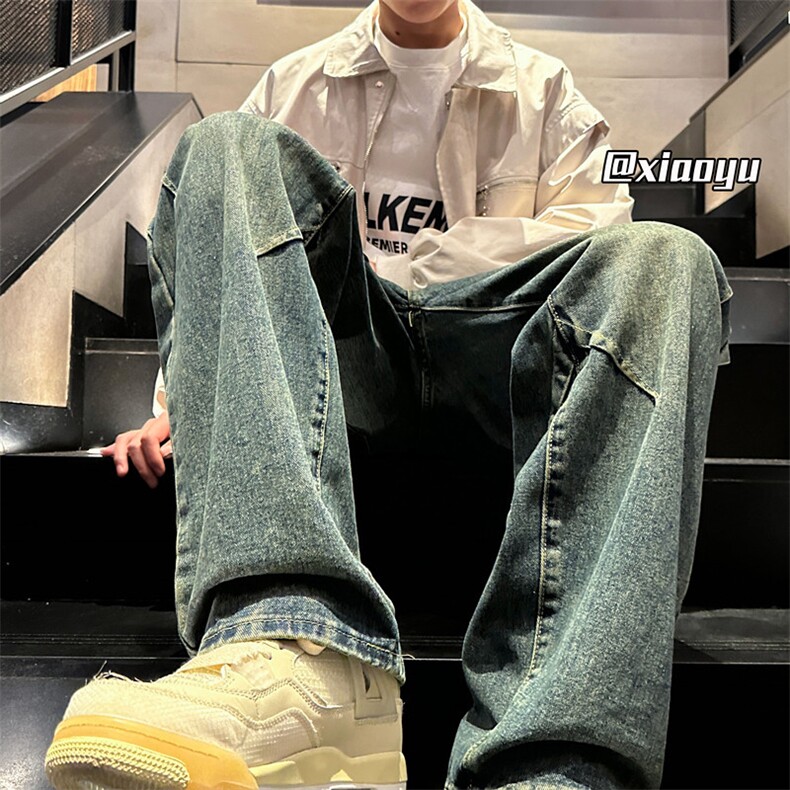 XZ616秋季新款复古设计感牛仔裤休闲长裤TY969P65控78,男装牛仔裤,星座512A（原616）